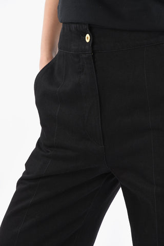 Jeans Loose Fit A Vita Alta 27cm