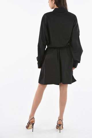 Cotton-poplin LIA Slouchy Shirt Dress with Belt