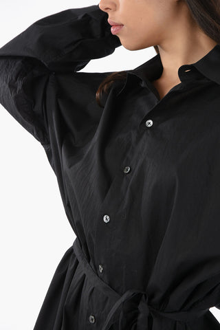 Cotton-poplin LIA Slouchy Shirt Dress with Belt