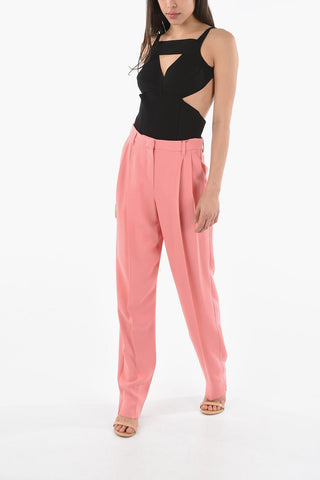 EMPORIO Flared Tailored Pants with Double-pleat
