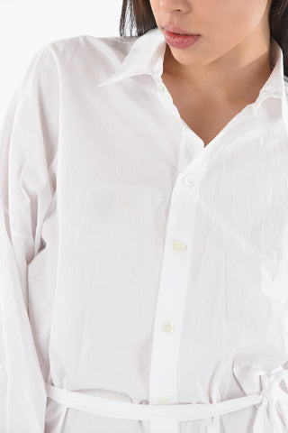 Cotton-poplin LIA Slouchy Shirt Dress with Belt