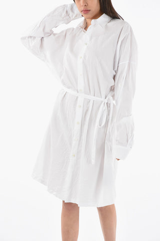 Cotton-poplin LIA Slouchy Shirt Dress with Belt