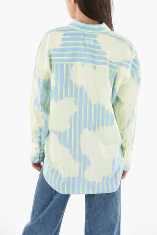 Printed Asymmetric Shirt With Breast Pocket