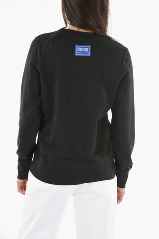 JEANS COUTURE Crew-neck Sweatshirt with Multicolor Lettering