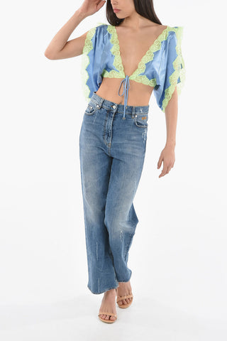Tie Front Silk Top