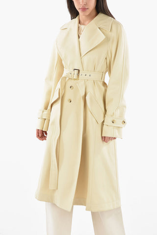 Double-breasted MONETA Trench with Belt and Flap Pockets
