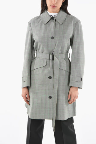 EMPORIO SUSTAINABILITY PROJECT Trench in Misto Lana Vergine con Motivo Principe di Galles