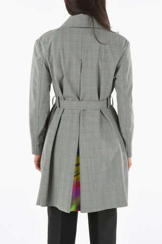 EMPORIO SUSTAINABILITY PROJECT Trench in Misto Lana Vergine con Motivo Principe di Galles