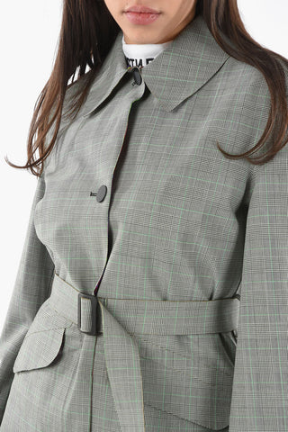 EMPORIO SUSTAINABILITY PROJECT Trench in Misto Lana Vergine con Motivo Principe di Galles