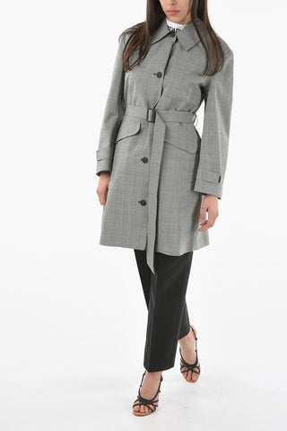 EMPORIO SUSTAINABILITY PROJECT Trench in Misto Lana Vergine con Motivo Principe di Galles