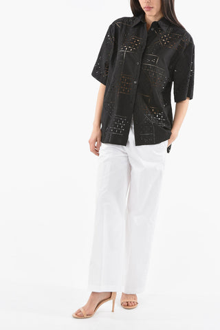Camicia in Sangallo a Manica Corta