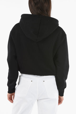 Hoodie with Logo Lettering and Kangaroo Pocket