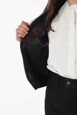 EMPORIO SUSTAINABILITY PROJECT Perforated-nylon Bomber with Tye-dye Print