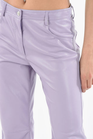 Faux Leather Regular Fit 4 Pockets Pants