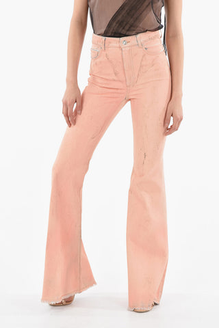 Jeans FEDRA Flared Fit Con fondo Raw Cut 40cm
