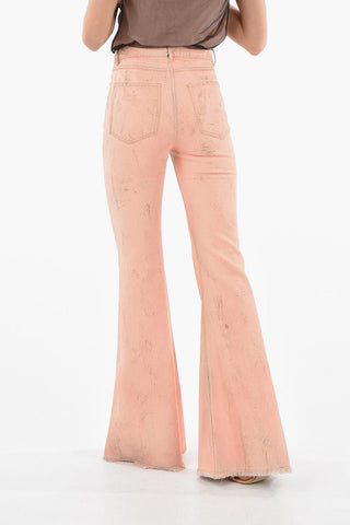 Jeans FEDRA Flared Fit Con fondo Raw Cut 40cm