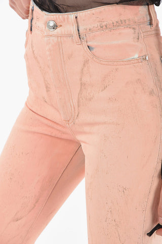 Jeans FEDRA Flared Fit Con fondo Raw Cut 40cm