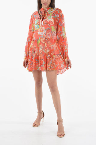 Silk-blend-voile Beach Robe in Iconic Paisley Motif