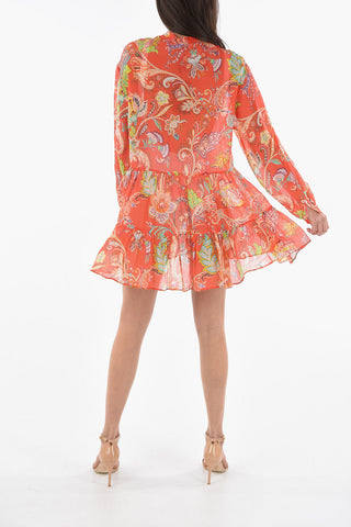 Silk-blend-voile Beach Robe in Iconic Paisley Motif
