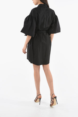 Vestito A Camicia Con Cintura E Manica Ampia