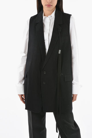 Gilet Gessato BRITT in Lana Vergine Spazzolata