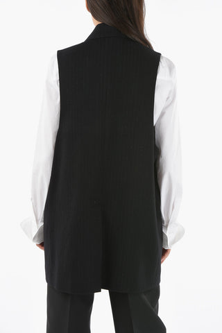 Gilet Gessato BRITT in Lana Vergine Spazzolata
