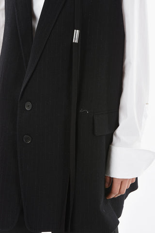 Gilet Gessato BRITT in Lana Vergine Spazzolata
