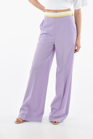 Elastic Waist Wide Fit Pants