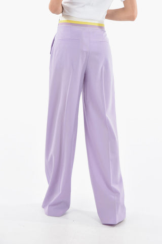 Elastic Waist Wide Fit Pants