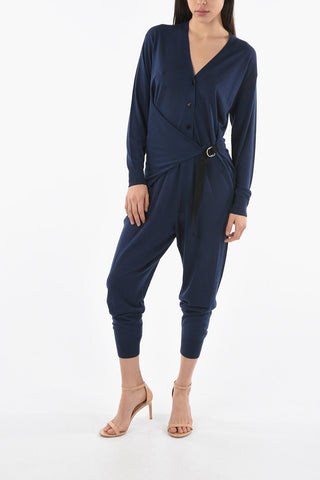 Buttoned Wool Jumpsuit