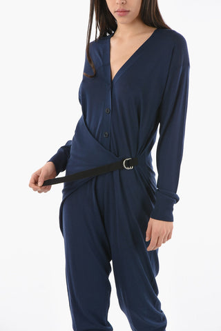 Buttoned Wool Jumpsuit