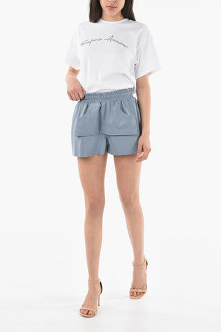 Soft-leather TERMI Shorts with Front Maxi Pocket