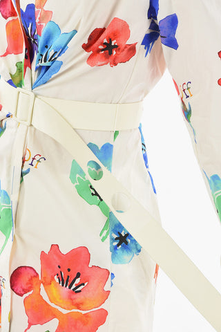 Camicia FLORAL POP in Cotone con Motivo Floreale e Cintura