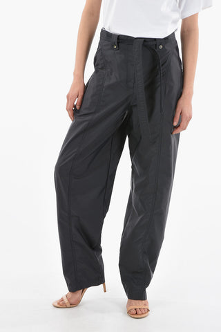 Tech-cotton Tapered Fit Pants with Belt