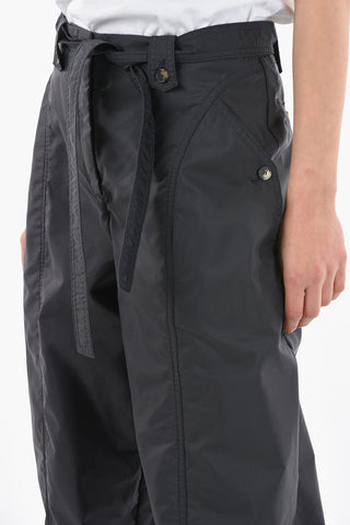 Tech-cotton Tapered Fit Pants with Belt