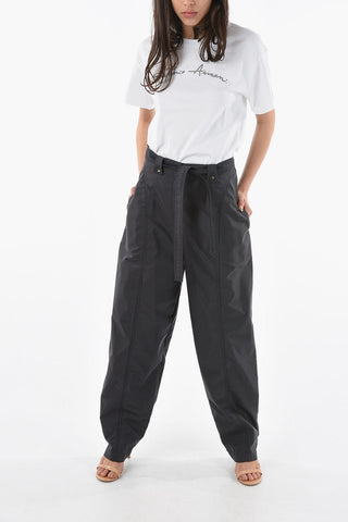 Tech-cotton Tapered Fit Pants with Belt