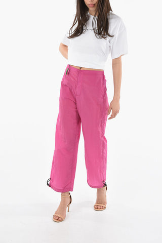 EMPORIO SUSTAINABILITY PROJECT Pantaloni Jogger Crop in Nylon con Coulisse alla Caviglia
