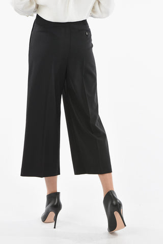 Logoed Elastic Waist Cropped Pants