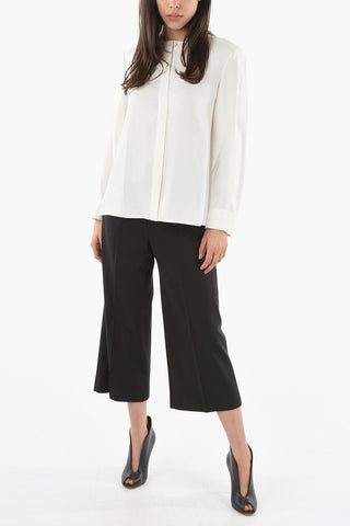 Logoed Elastic Waist Cropped Pants