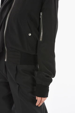 FOGACHINE Bomber in Misto Seta con Drappeggio Laterale
