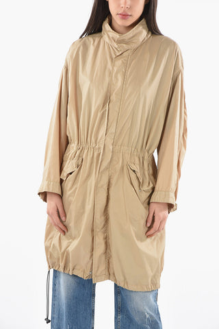 Parka in Nylon con Cappuccio Estraibile