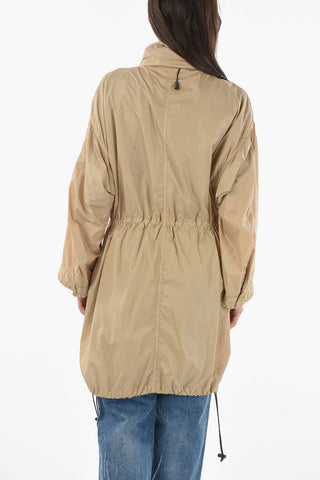 Parka in Nylon con Cappuccio Estraibile