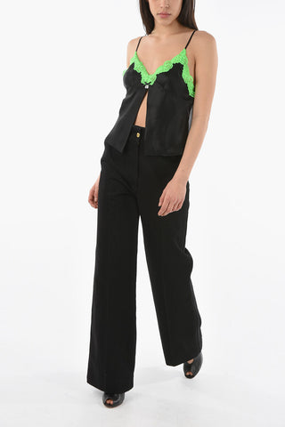 Silk BUTTERFLY Top with Lace Detail