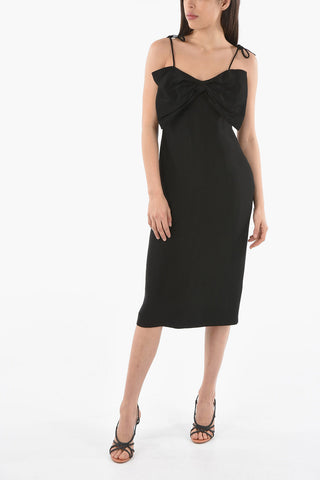 Spaghetti Strap Bodycon Dress With Bow