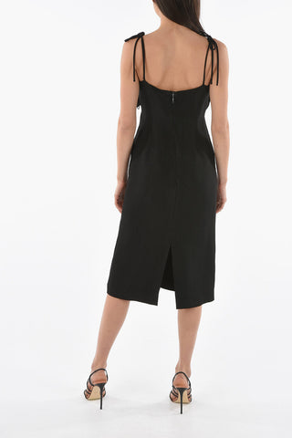 Spaghetti Strap Bodycon Dress With Bow