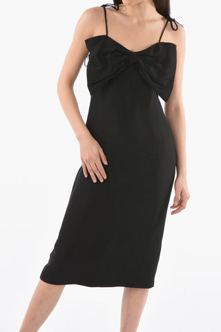 Spaghetti Strap Bodycon Dress With Bow