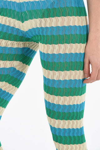 Striped Motif  Boot Cut Pants