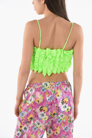 Top Crop Senza maniche Con Rouches