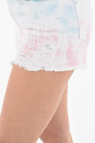 Shorts In Denim Distressed