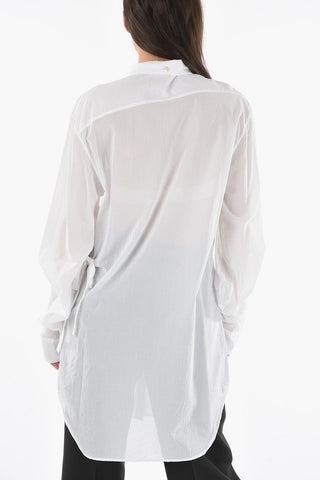 Cotton-poplin CECIEL Button-down Shirt detailed with Laces